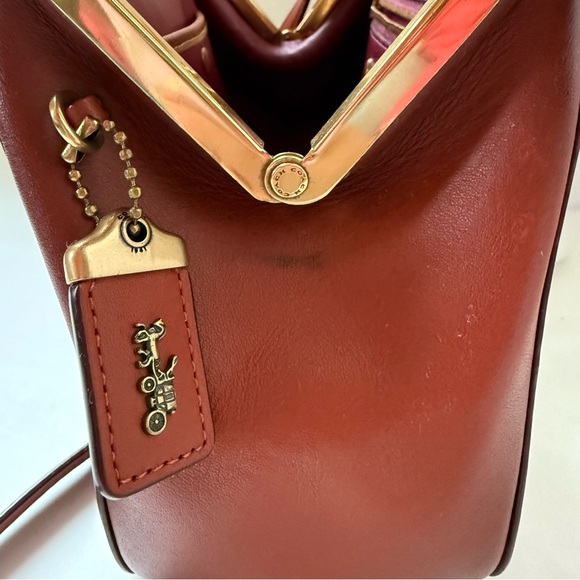 Coach Brown and Tan Satchel with Monogram Pattern - Picture 6 of 10